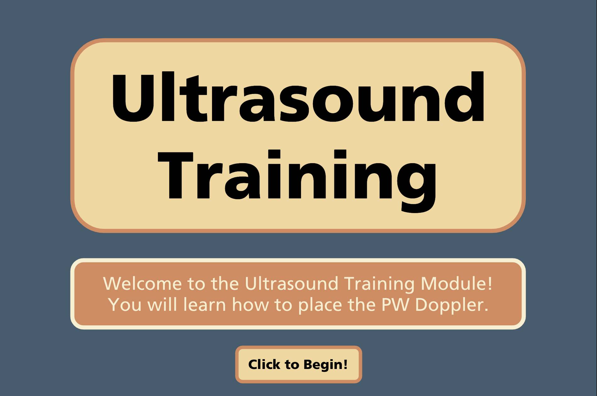 Interactive Ultrasound Training Module